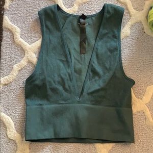 Green crop top
